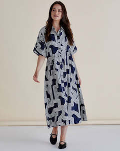 Betty Basics Sale: Betty Basics Skye Dress - Navy Geo