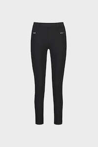 Vassalli Skinny Leg Ankle Grazer Pant - Black