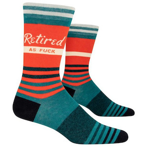 Gifts For Him: Melric Mens Novelty Socks - Retired as Fuck