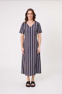 Lemon Tree Marta Dress Navy Stripe
