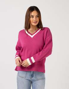 Stella & Gemma Jimmy Jumper - Raspberry