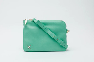 40 Rack: Home-Lee Oversized Clutch Bag with adjustable strap - Mint