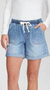 Junkfood Jeans: Junkfood Jeans Maggie Shorts Blue