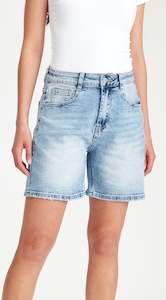 Junkfood Jeans: Junkfood Jeans Bronte Shorts Blue