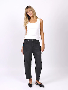 Monaco: Monaco Toni Barrel Jean - Black Wash