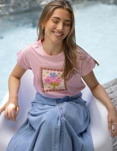 Stella + Gemma Cuff Tee Jardin Tile - Mauve