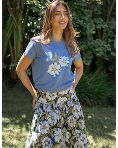 Stella Tees S S Tees: Stella + Gemma Classic Tee Monet's Garden - Denim