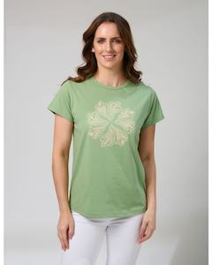 Stella Tees S S Tees: Stella + Gemma Classic Tee Ibiza Bloom - Vintage Green