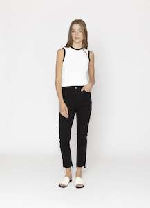 Two By Two: Two by Two Cassia Top - White + Black Trim