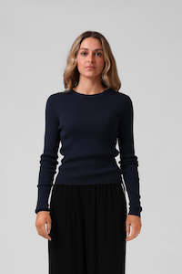 RPM Knitted LS Top - Navy