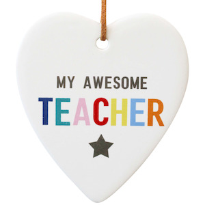 Lavida: Lavida Hanging Heart Awesome Teacher