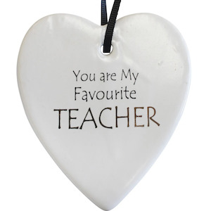 Lavida: Lavida Hanging Heart Favourite Teacher
