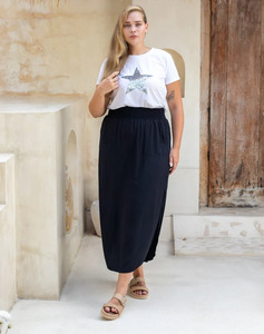 Freez Resort Midi Skirt - Black