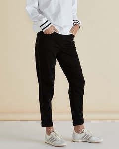 Betty Basics Sale: Betty Basics Harlow Denim Jogger - Black with Lurex