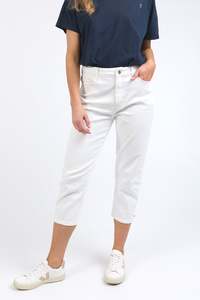 Clearance Clothing: Elm Mollie Capri Pant - White