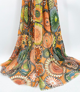 Frontier: Frontier Scarf - Retro Peach/Green