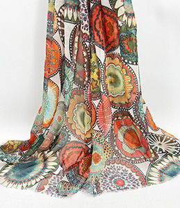 Frontier Scarf - Retro Orange/Blues