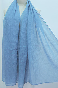 Frontier Scarf Textured Plain Sky Blue