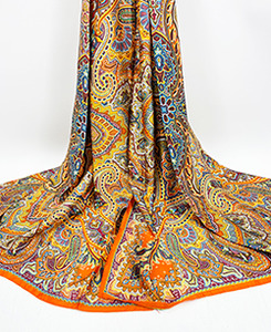 Frontier Scarf - Paisley Orange delight