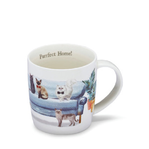 Gifts For Him: Prestige Curious Cats - Purrrfect Home Barrel Mug