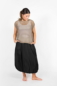 Antler Bubble Skirt - Black