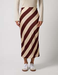 Stella + Gemma Liv Skirt - Merlot Stripe