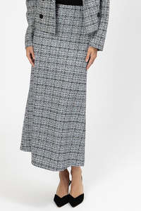Seeking Lola Penny Skirt - Midnight Tweed
