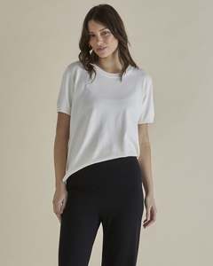 Betty Basics Robbie Knit Tee - Cream