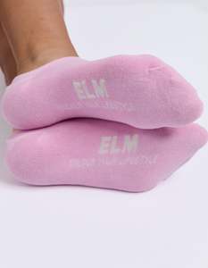 Elm No Show Sock 3Pk - Red/Sugar Coral/Pink Lady