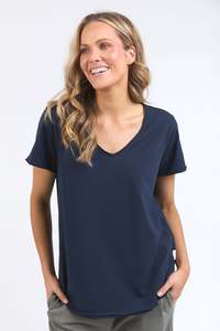 Elm Pima Vee Tee - Navy