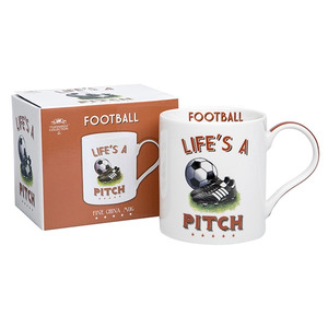 Gifts For Him: Prestige Soccer/Football Mug - Life's a Pitch