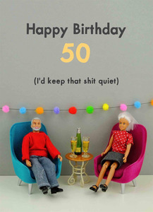 Live Wires Card 50th Birthday Card