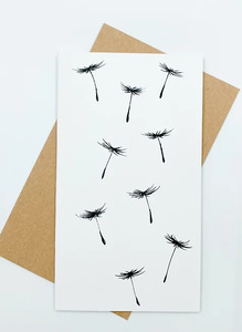 TS with Love rectangle Card - dandelions