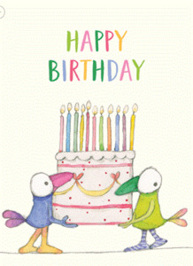 Cards: Affirmations Little Card - Happy Birthday - Cake