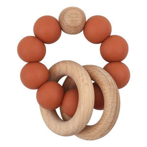 Fresh Accessories Wooden Teether - Spiced Pumpkin