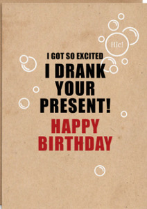 Affirmations Card - HB drunk your present!