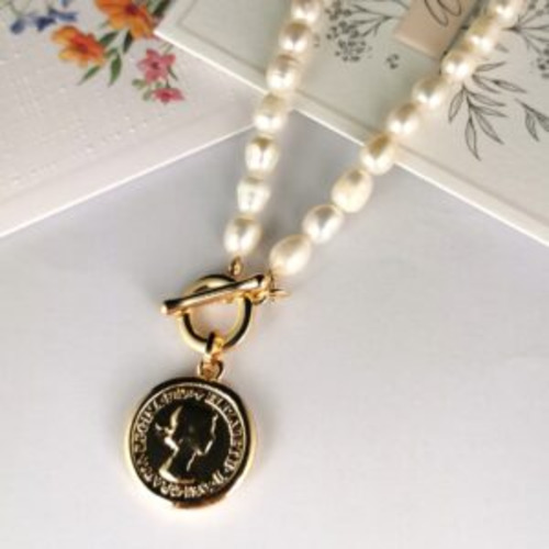 SHE Fresh Water Pearls Gold Penny