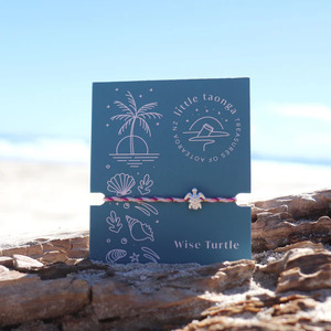 Little Taonga Bracelet Rope Cutey Turtle Pink