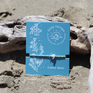 Little Taonga Bracelet Rope Cutey Kiwi Blue