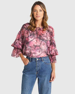 80 Rack: Fate + Becker Phenomenon Blouse - Peony