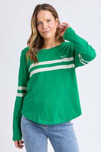 Elm Adora Long Sleeve Tee - Pine Green