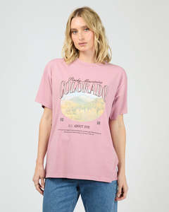 All About Eve Rocky Mountains Relaxed Tee - Quartz Pink