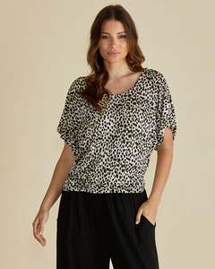 Betty Basics Sale: Betty Basics Maui Tee - Cheetah