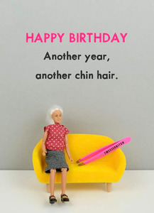 Cards: Live Wires Card - Chin Hair - Birthday Card