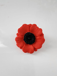 JU Red Poppy Brooch