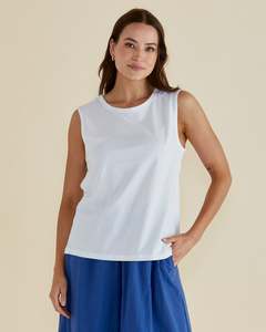 Betty Basics Jordyn Tank - White