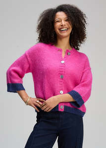 Zaket & Plover Kid Mohair Cardi - Magenta