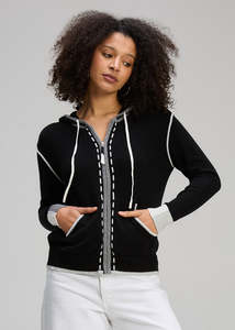 Zaket & Plover Threaded Hoodie - Black