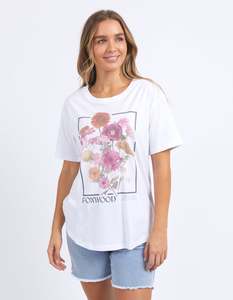 Clearance Clothing: Foxwood In Bloom Tee - White