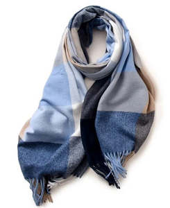 Fresh Accessories Plaid Scarf Moody Blues